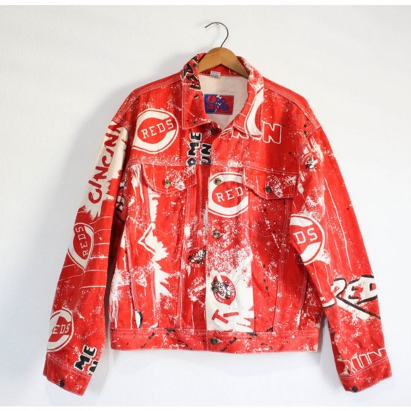 Pro Player Other - Vintage Cincinnati Reds Baseball MLB Denim Jacket